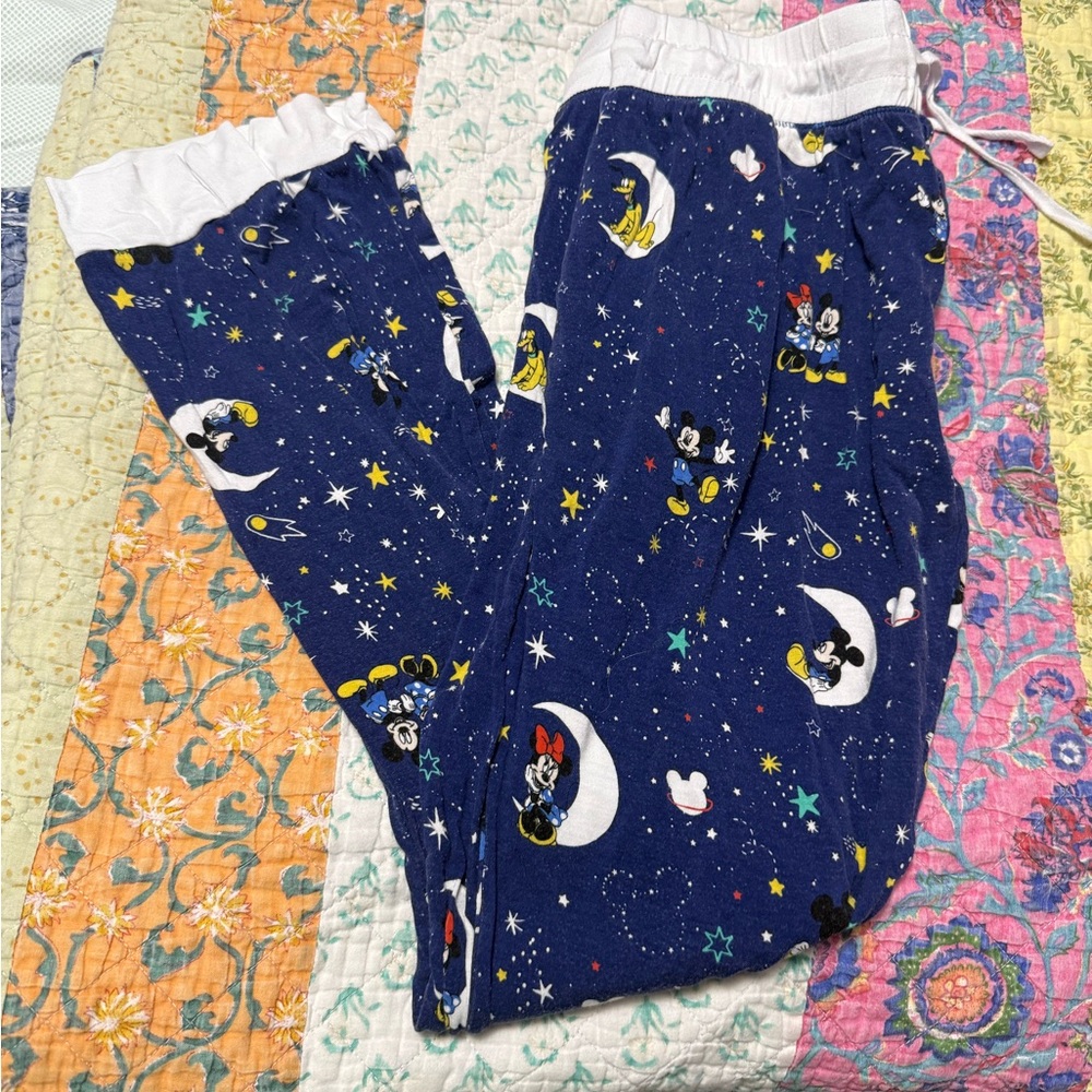 Little Sleepies Pajama Bottoms - Blue with Mickey Mouse and Moon